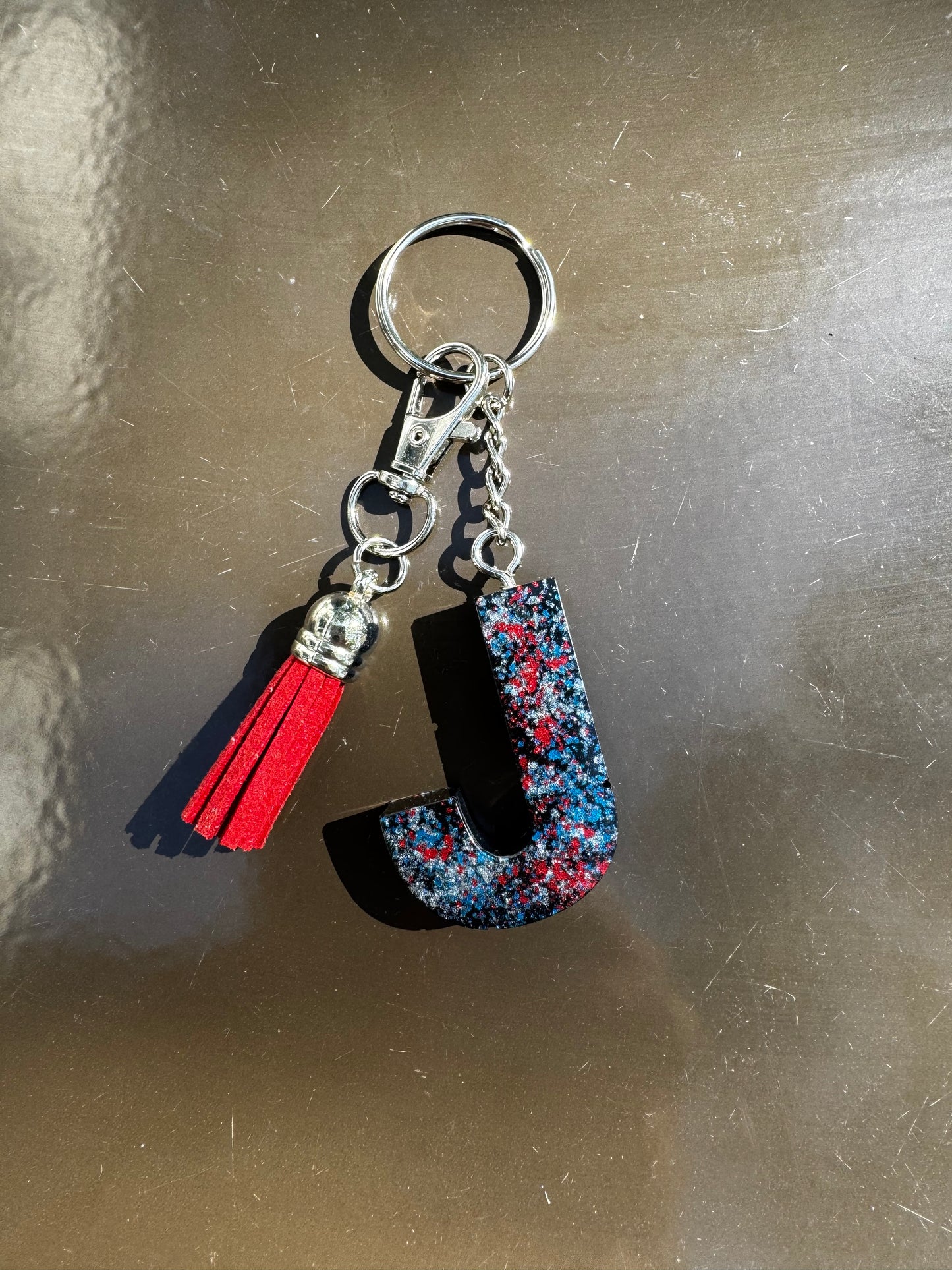 Proud to be an American J keychain