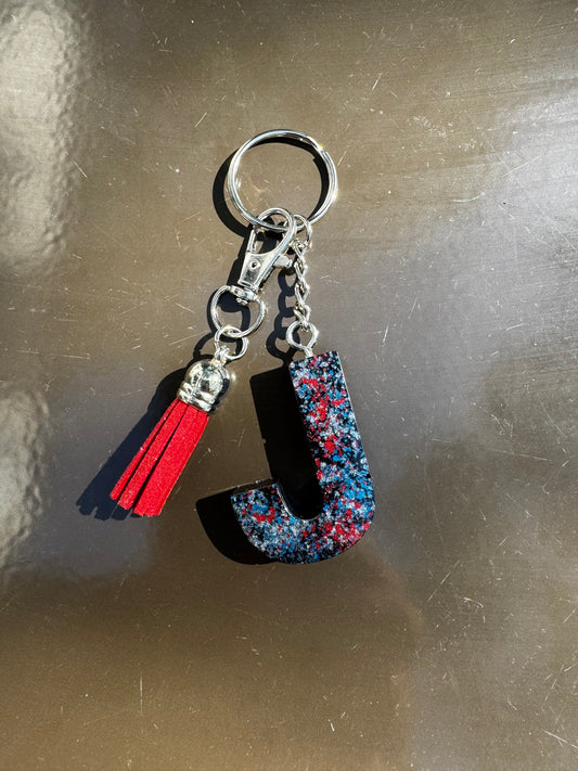 Proud to be an American J keychain