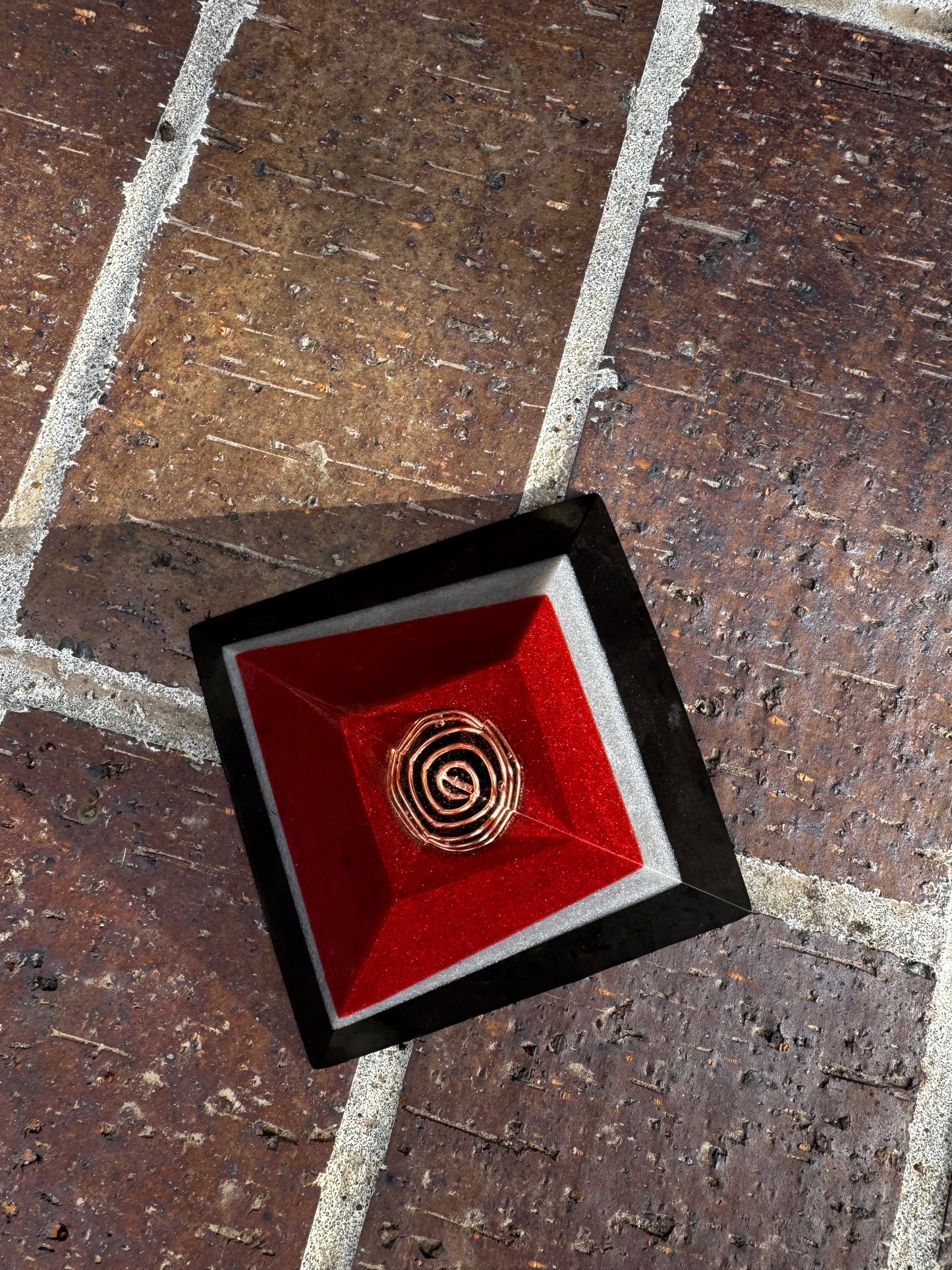 Crimson and Gray Mini Pyramid