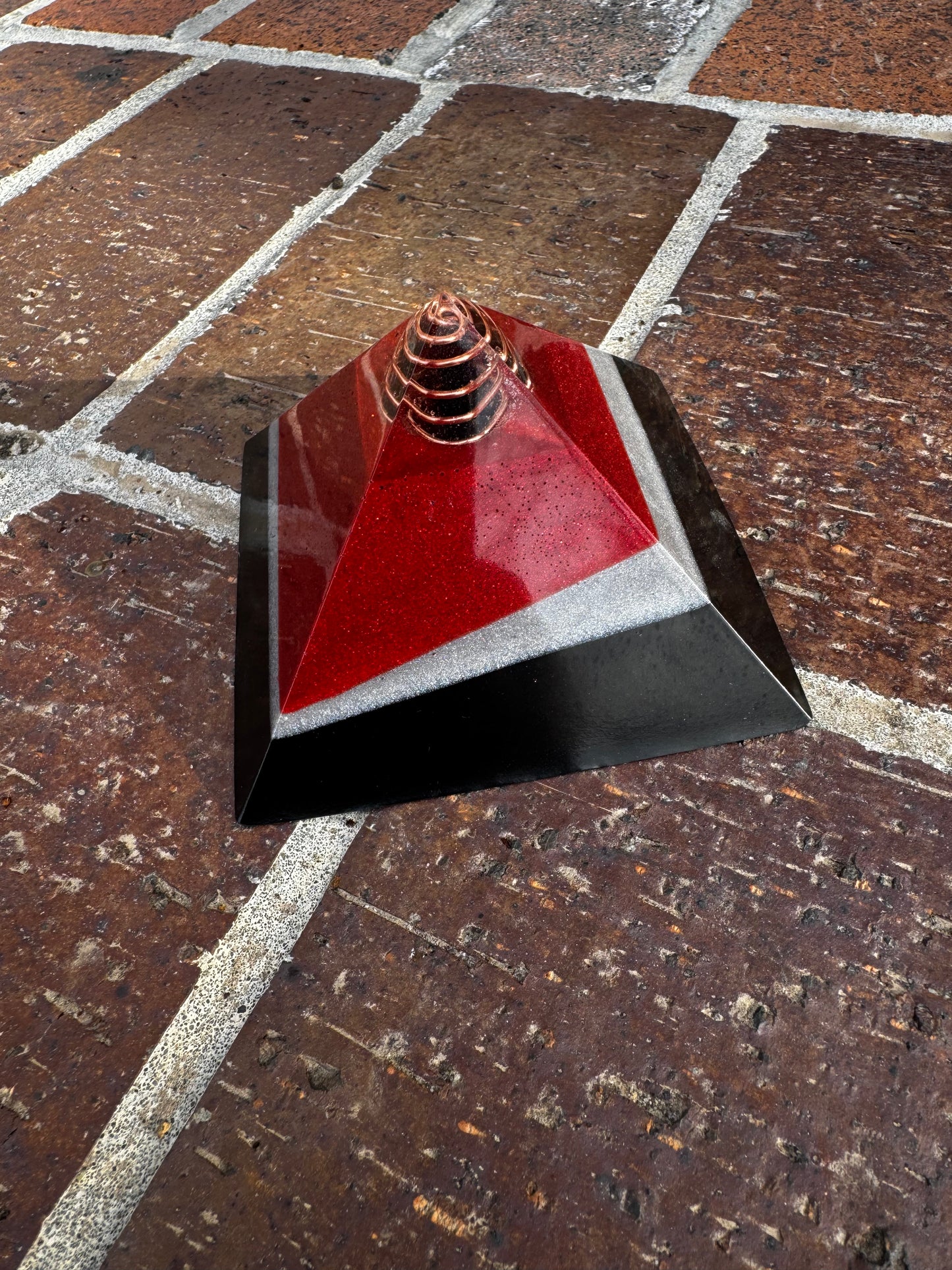 Crimson and Gray Mini Pyramid