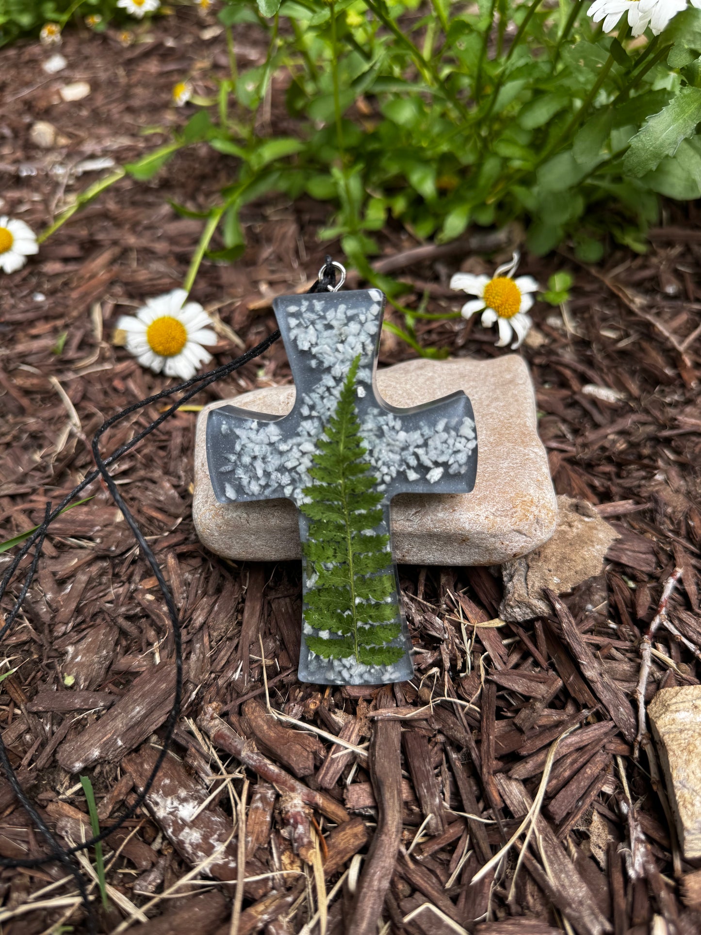 Gray Eden Rearview Mirror Cross