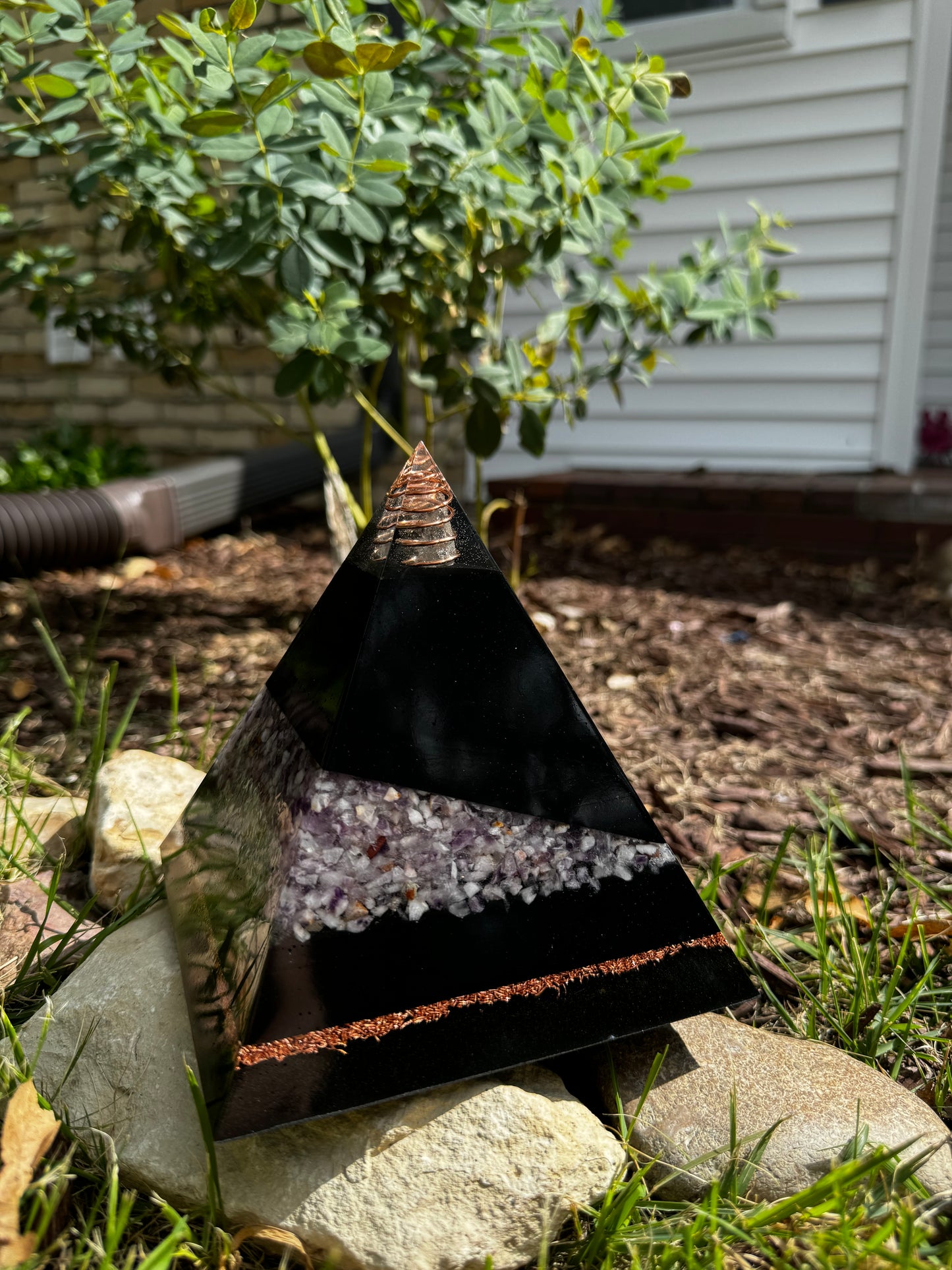 Large Amethyst Orgonite Pyramid